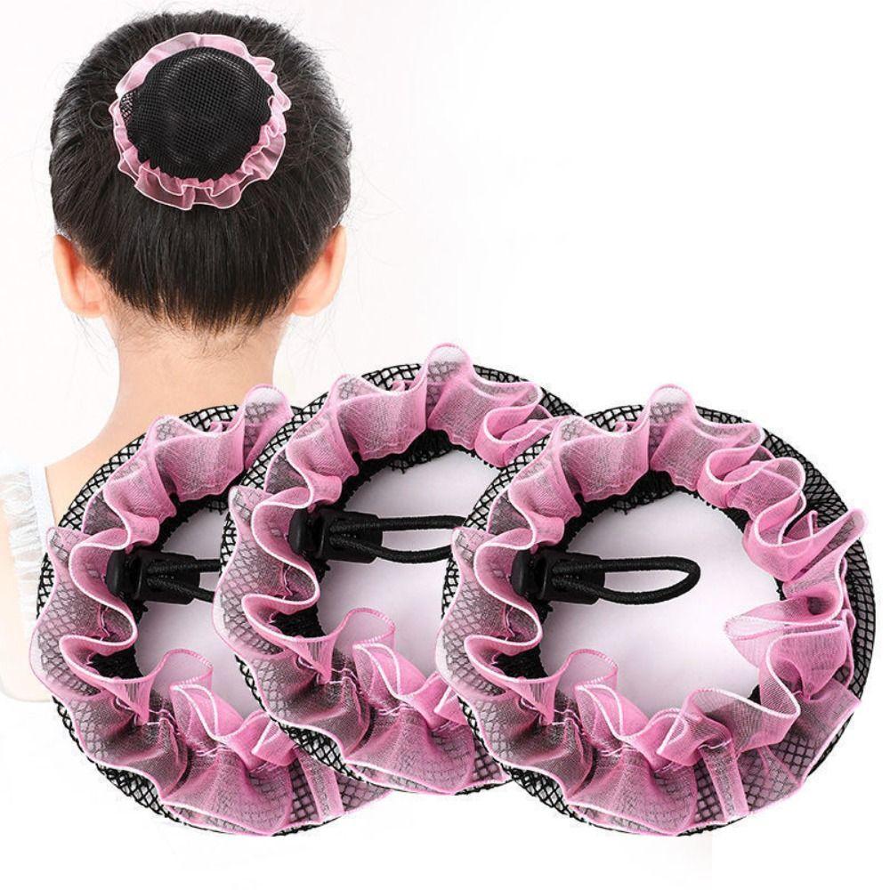 Lace Head Bands Ballet Hair Net Adjustable Girl Bun Cover Snood Sweet Elastic Hair Net Children