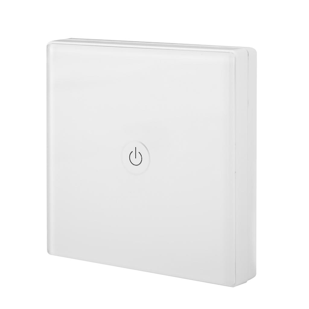 1 Way Wireless Remote Touch Light Wall Switch Panel with Receiver for Smart Home 100 240V (White)