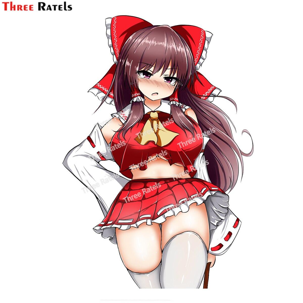 

Три Ratels H220 Сексуальная аниме девушка Hakurei Reimu Touhou Наклейки и наклейки для ноутбука багаж Украшение скейтборда