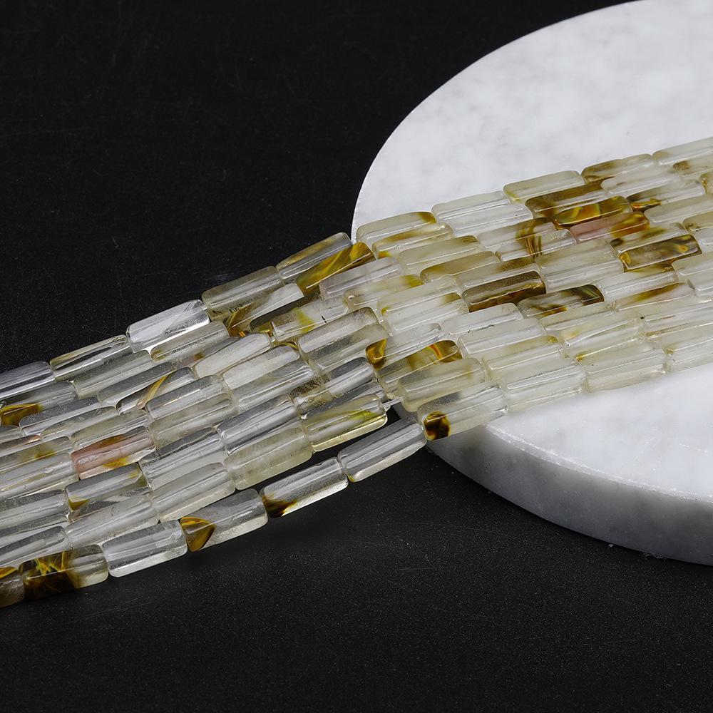 

Прямокутні трубчасті намистини з натурального напівдорогоцінного каміння для виготовлення ювелірних виробів своїми руками, аксесуари з прямокутних намистин 4x13 мм. 4*13mm