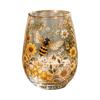 Bicchiere in Vetro DYS, Forma a Uovo Trasparente Cristallo Senza Piombo Smalto Dipinto Bordo Dorato Tumbler da Bevuta Vintage, Vetro di Grande Capacità per Bar di Casa Ufficio