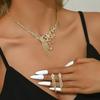 Bankettparty Schwerindustrie Voll-Diamant-Set Leichter Luxus Exquisites Design Temperament Gesellschaftsdame Stil Schmuck