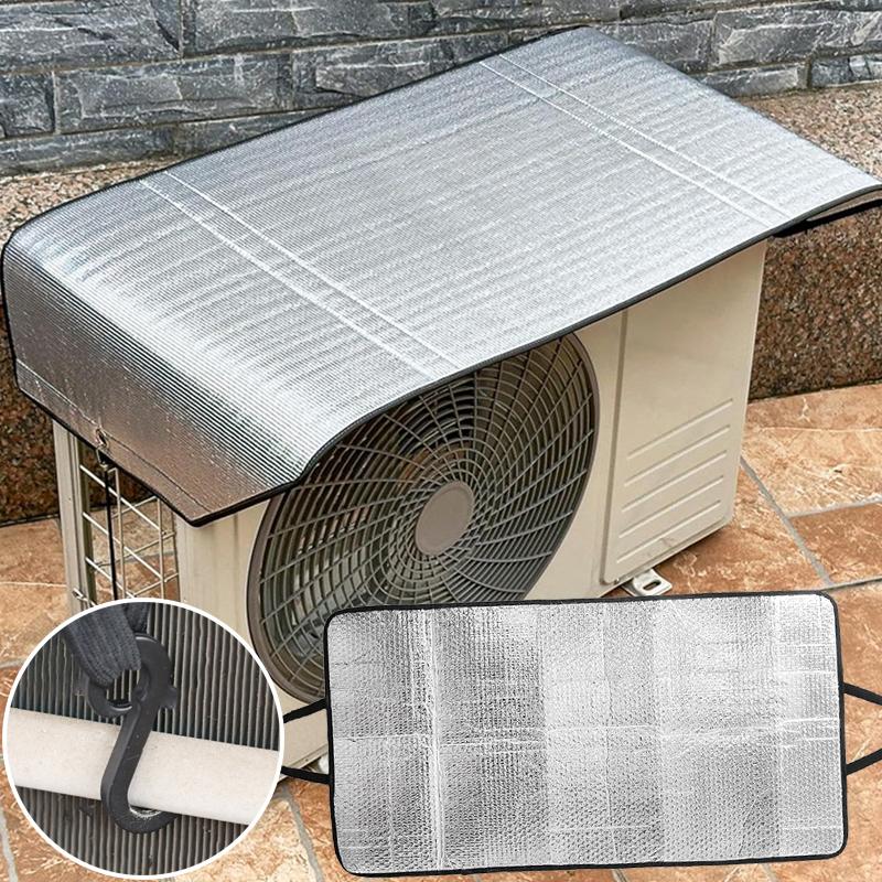 Rainproof Air Conditioning Cover Waterproof Sun-proof Dust Cover Heat-insulating Protective Covers for Air Conditioner Cleaning