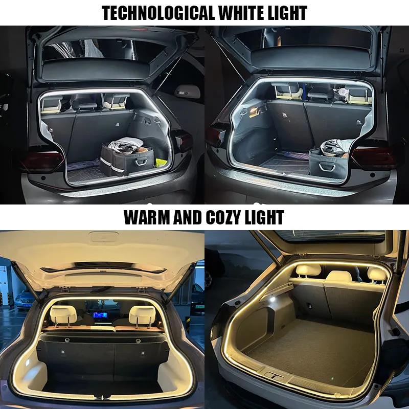 Car Trunk Lighting LED Strip with 2M/4M Waterproof Ambient Light Trunk Decoration Light Camping Ambient Light Neon Lights 4