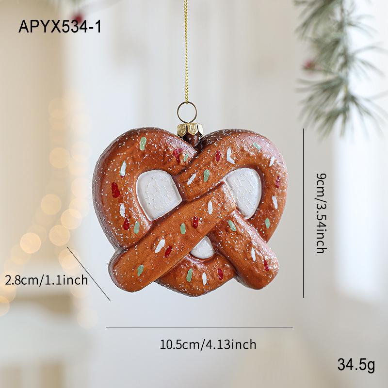 Gingerbread Man Christmas Tree Hanging Ornament Plastic Cute Holiday Pendant For Kids And Adults Home Table Mantel Party Decor