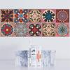 Moroccan Style Peel & Stick Self-adhesive Wall Tiles Vintage Colorful Waterproof Decals for Kitchen Bathroom Living Room Decor DIY Home Stickers