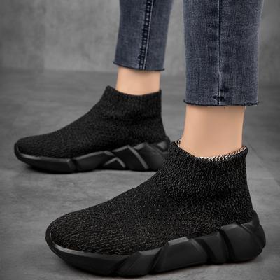 2024 Men's Shoes Sports Shoes High Platform Men's and Women's Breathable Sports Shoes Big Socks Shoes Men's  High Top Shoes
