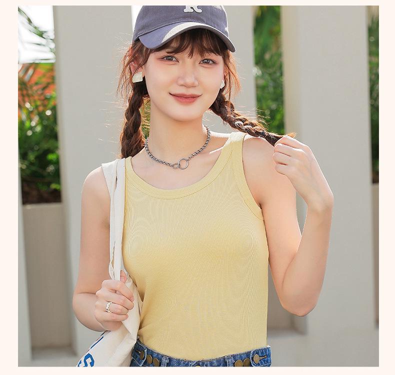 Versatile Modal Women's Tank Top with Built-In Bra & Padding - Perfect for Underwear or Outerwear