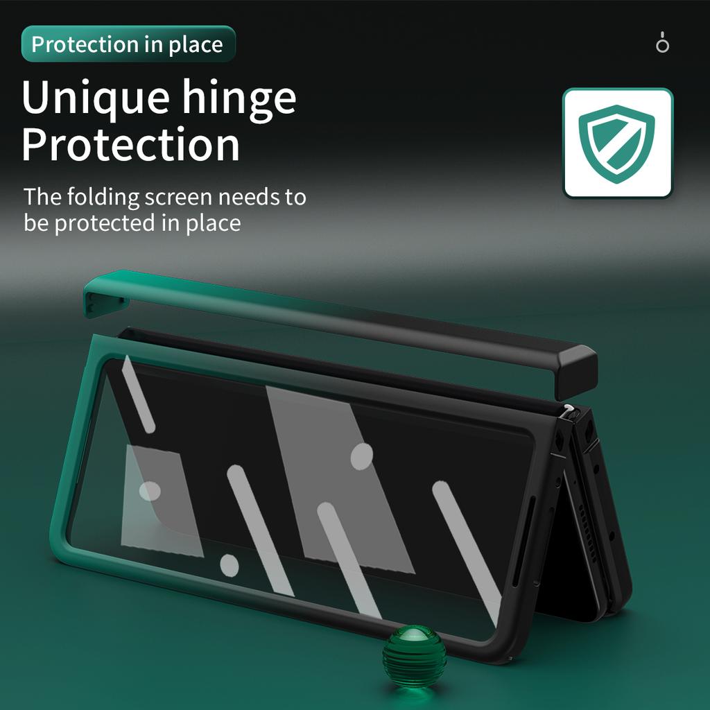 Luxury Fashion Comfortable Folding Coque Case For Samsung Galaxy Z Fold 3 5g Fold3 Fold2 Fold 2 With Glass Protector Film