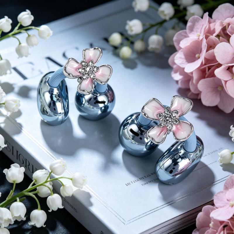 Headphone Decoration Zircon Clip 1Pc DIY Round Buckle Universal Fit Headset Accessory for Teens Headphone Custom Decor
