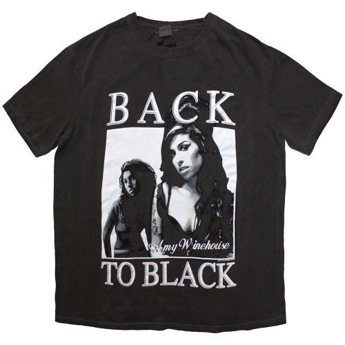 Amy Winehouse Unisex Adult Back To Black Washed T-Shirt L