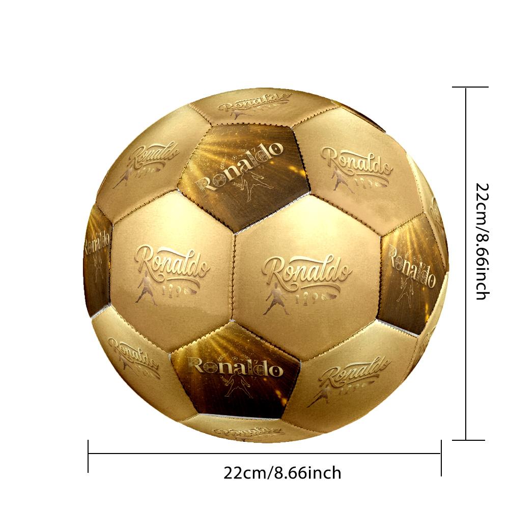Ronaldo's Golden Ronaldo Celebration Size 5 Soccer Football Machine-Stitched Indoor/Outdoor Training and Matches Unique Gift for Soccer Lovers