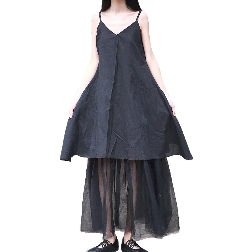 Summer Cotton Hem Yarn Pendulum Suspender Skirt Travel Dress Pure Cotton White Dress