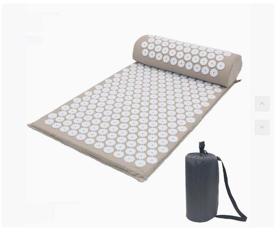 

Акупрессурный коврик с шипами лотоса, натуральный лен, кокос, ладонь, спина, шея, массаж ног, домашняя домашняя подушка для фитнеса, коврик для спортзала, домашний коврик серый