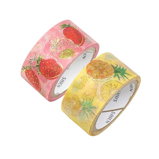 Kamiiso Sansho Masking Tape SAIEN Fruit Time, 2-Pattern Set (Strawberry & Pineapple, 1 each), Made i B0B7MW1MHQ