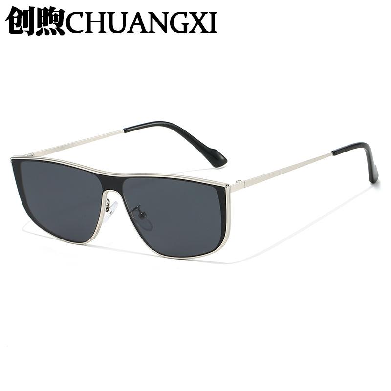 New fashion couple metal sunglasses retro old money wind lazy sunglasses personalized integrated glasses