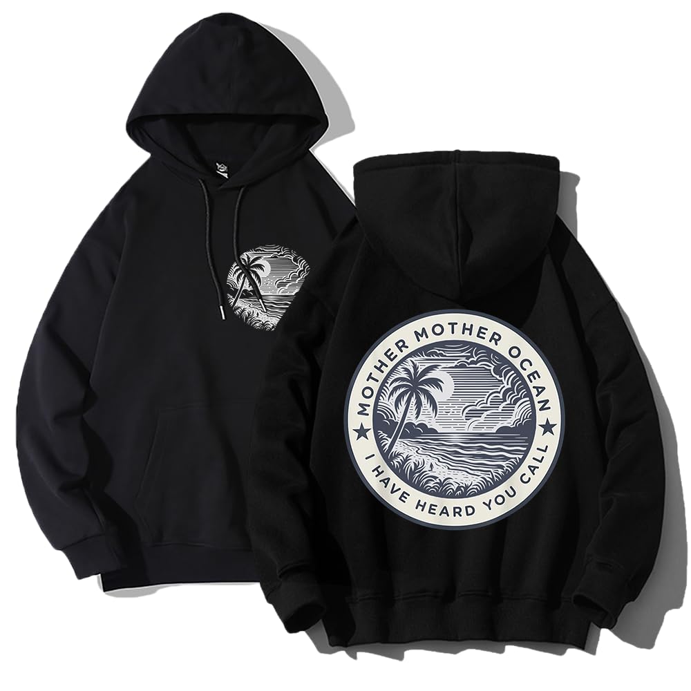 

Мать Мать Океан Я Слышал Твой Зов Толстовка Унисекс Ретро Графика Кантри Музыки Толстовка с Длинным Рукавом и Капюшоном XS чёрный