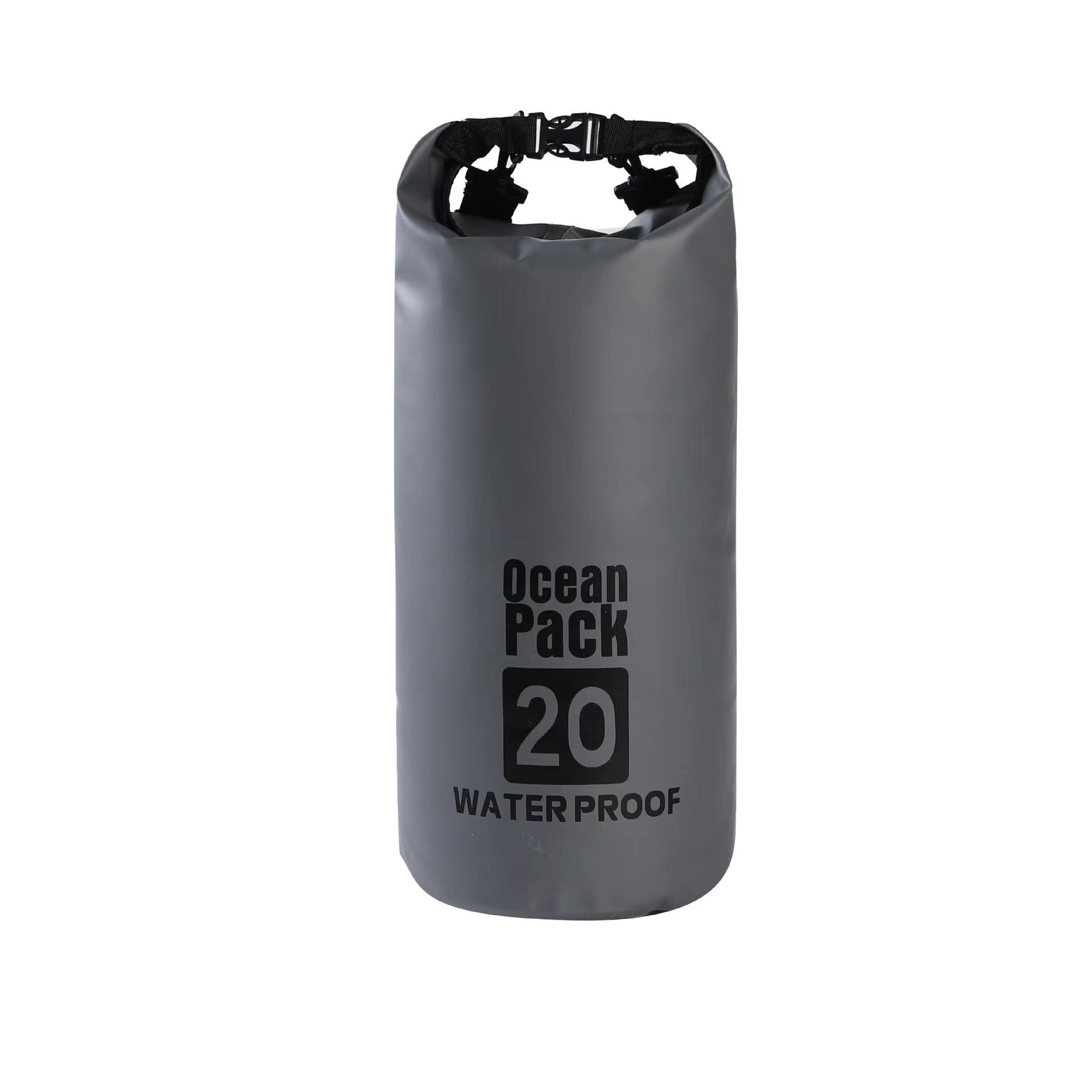 

Водонепроницаемая дорожная сумка для улицы - Идеально подходит для кемпинга, рафтинга и спорта 30L with Dual Straps серый