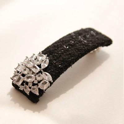 J.Lauren Tweed Heart Cubic Auto Hair Pin H01077