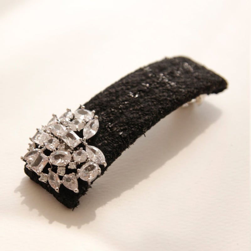 

J.Lauren Tweed Heart Cubic Auto Hair Pin H01077 single type