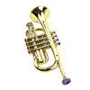 Golden Music Educational Children Trumpet Kids Trumpet Plastic for W/ 4 Colored