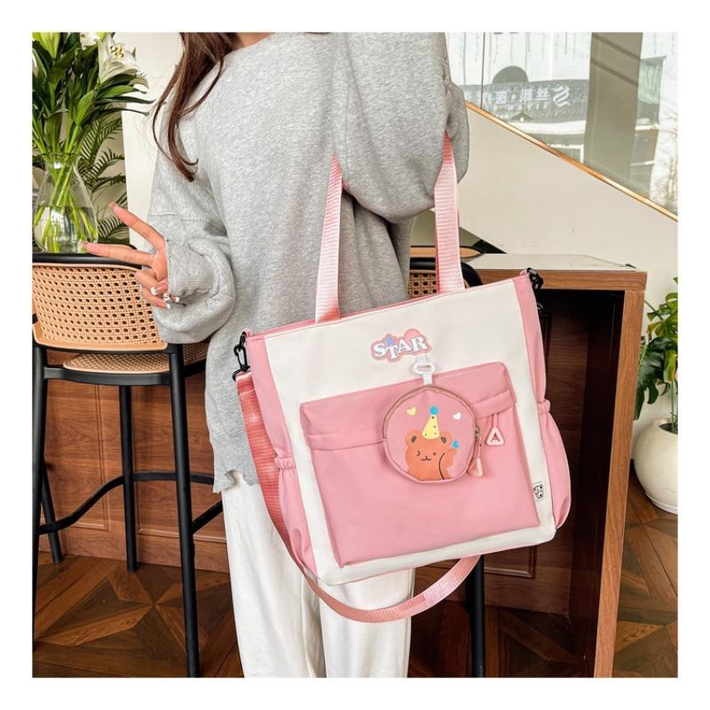 One-shoulder Messenger Bag for Tutoring, Large-capacity Students In Class, Tote Commuting, Hand-held Tutoring Homework, Anti-splashing Backpack