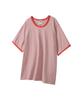 FERNOV Multi-Stripe Crop Ringer Tee Red