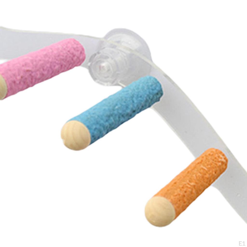 Stojan s bidýlky pro ptáky - Přírodní dřevěná lezecká hračka pro papoušky a malé ptáky