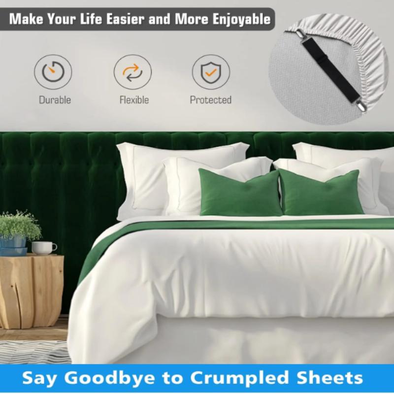 Adjustable Elastic Sheet Straps Heavy-Duty Sheet Holders And Shoulder Straps