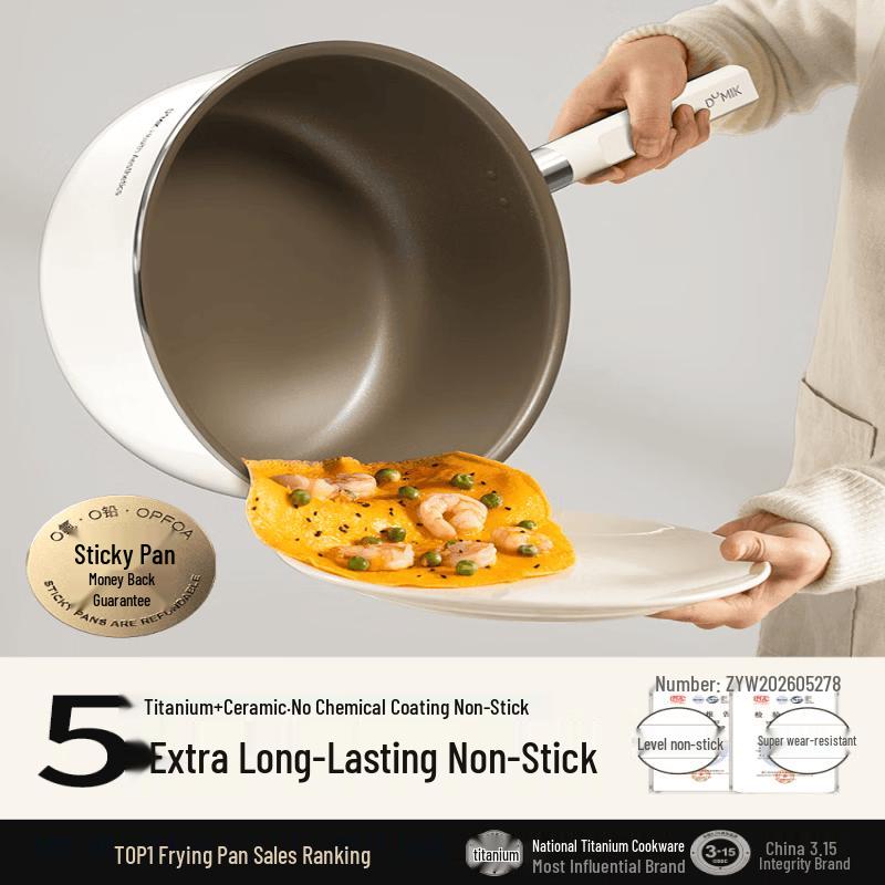 Qiwei Titanium Ceramic Non-Coated Non-stick Multifunction Frying Pan