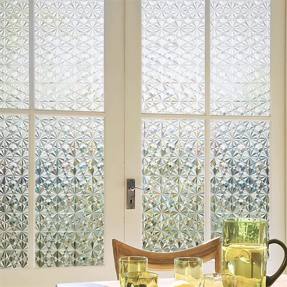 Electrostatic Glass Film Decoration Bathroom Privacy Film Easy Adhesion with Water Creates Beautiful Light Effects