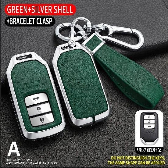 Zinc Alloy TPU Car Key Fob Case Cover For Honda Civic Accord CR-V HR-V Fit Pilot