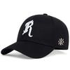 1Piece Unisex R Letter Embroidery Stitched Stitching Baseball Cap Outdoor Adjustable Sunscreen Leisure Hat Spring Autumn Travel Tourism Vacation