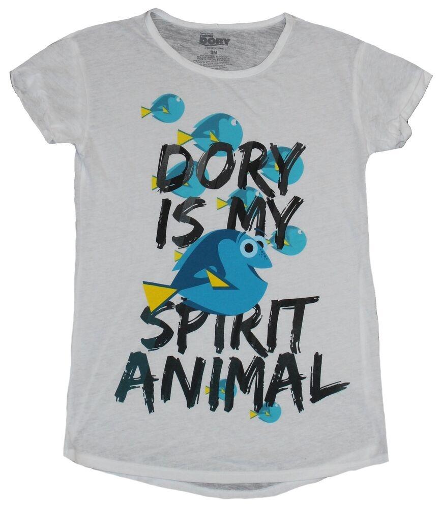 

Finding Dory Juniors Unisex T-Shirt Dory Is My Spirit Animal Blue Dory In Words