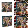 Winterliches Weihnachtliches Straßenbild Muster Puzzle Spielzeug Für Erwachsene Und Zum Stressabbau