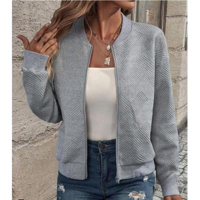 EastRogue Women's Fashion Casual Fall Winter Solid Color Print Long Sleeve Jackets & Coats