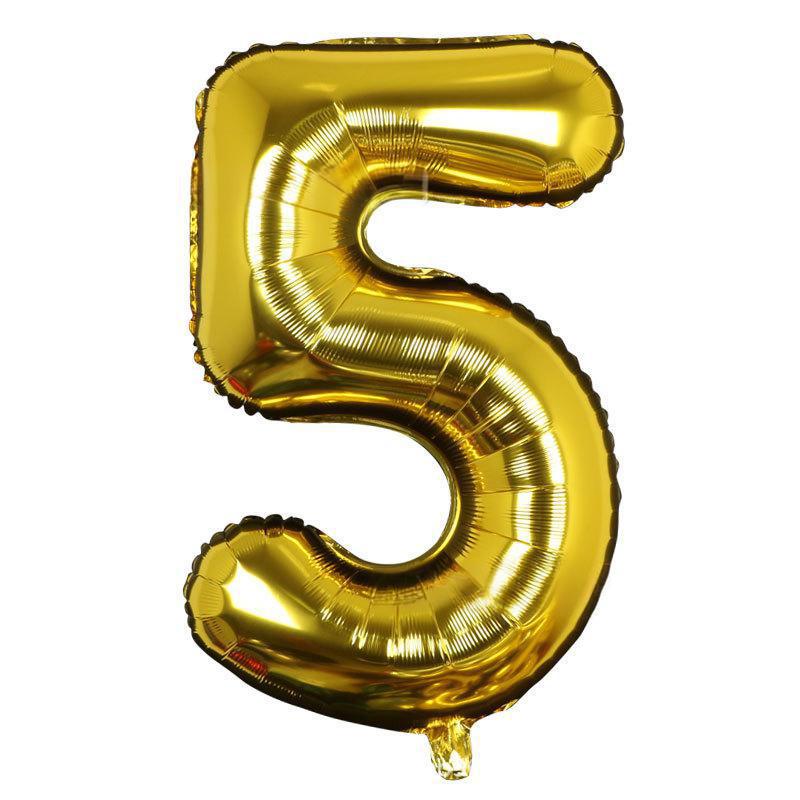 32 Inch Digital Aluminum Film Balloon, Medium Digital Gold Silver Red Black Gradual Change Color Birthday Decoration Wedding Party Balloon