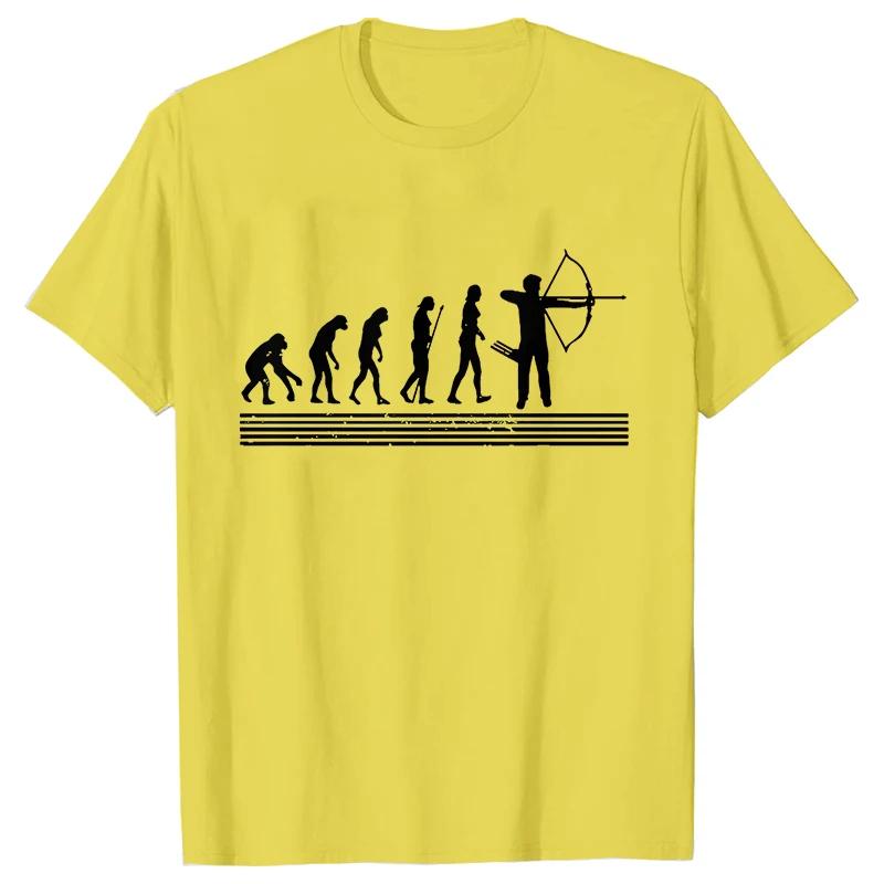 Archer Archery Evolution T-shirt for Unisex Summer Hunting Bow Arrows Archer Funny Graphic Tops Oversized Clothing Streetwear