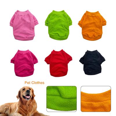 Haustierkleidung Superweich Verschleißfest Fleece Welpe Einfarbig Winter Pullover Haustierkostüm für Herbst