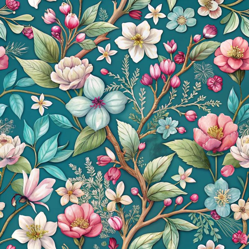 

Floral Peel and Stick Wall Paper Removable Self Adhesive Wallpaper for Bedroom Bathroom Cabinets Flowers Contact Paper Vinyl 44x300cm