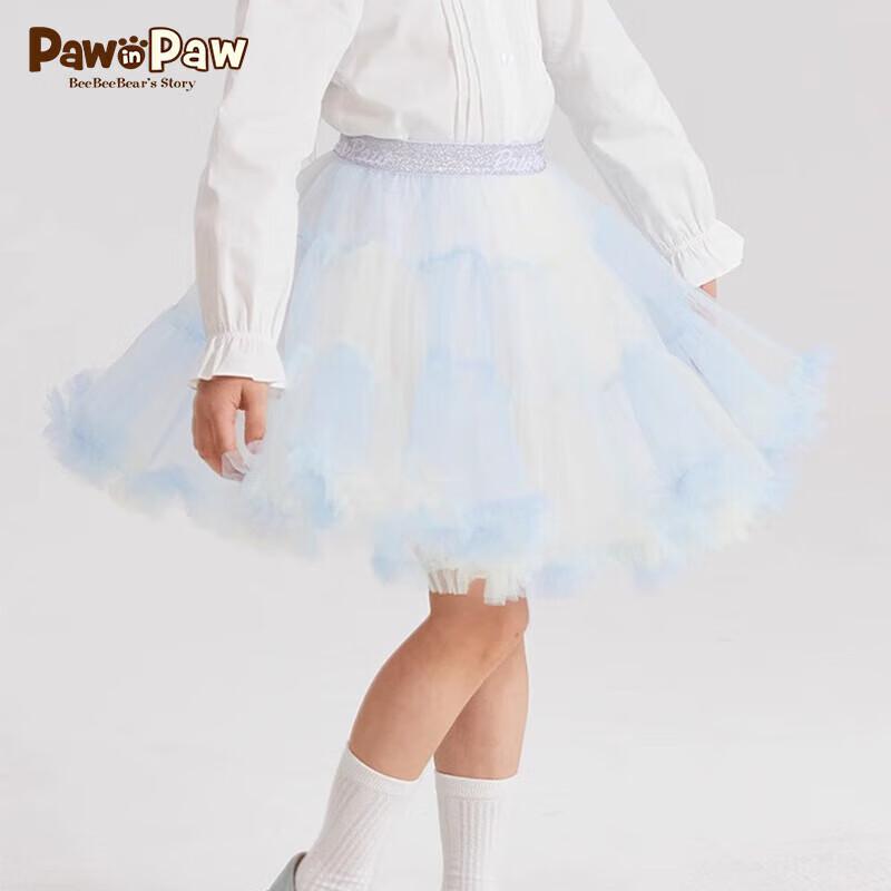 PawinPaw Girls  Summer Cartoon Bear Mesh Princess Skirt 120 cm