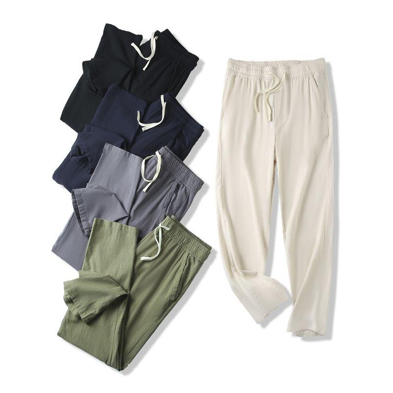 Slub Cotton Summer New Arrival Export Men Pants