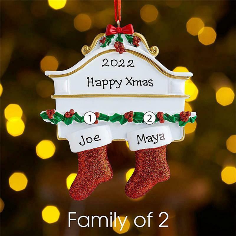 Christmas Resin Creative Stockings Family Nameplate Diy Christmas Ornament For Decor Home