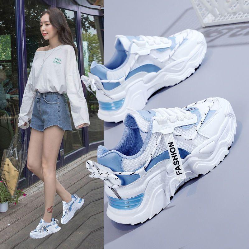 Mesh Dad Shoes Children's Autumn 2024 Popular Versatile Casual Junior High School Students Sports Shoes Women's Lightweight Running Shoes