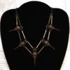 Gothic Bird Skull Necklace With Cross Chain For Women In Antique Style