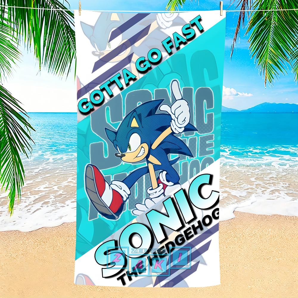 Game S-Sonic Soft Pool Gift For Travel Gym Shower Camping Quick Dry Sports Large Beach Towels