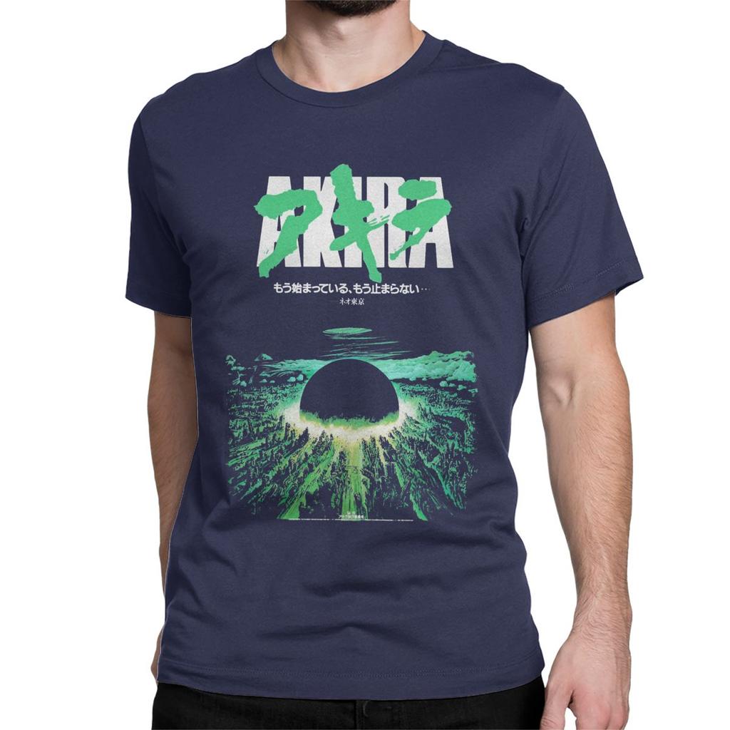 Streetwear Vintage T-Shirt Akira 1989 Game Anime Movie Japan Black Men Short Cotton Plus Size Tees Harajuku Tops Casual Unisex