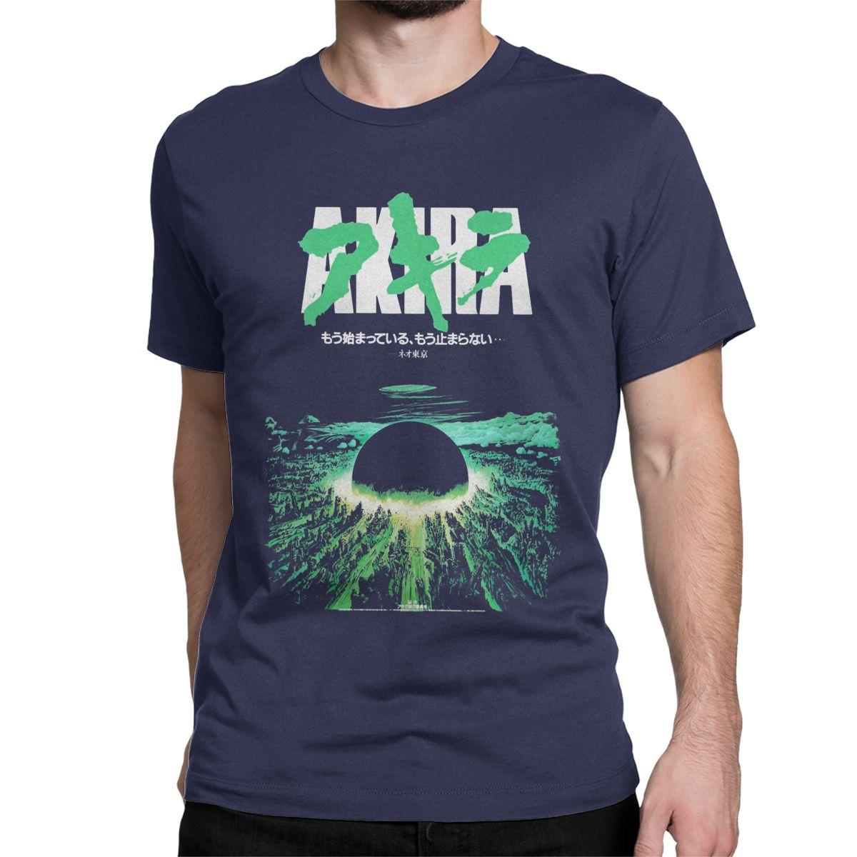 

Streetwear Vintage T-Shirt Akira 1989 Game Anime Movie Japan Black Men Short Cotton Plus Size Tees Harajuku tops Casual Unisex 4XL