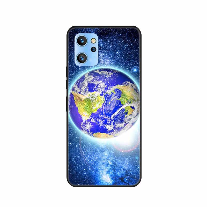 Etui do telefonu Umidigi A13 Pro 2022 Kwiaty Czarny Silikonowy Tylny Pokrowiec Miękki Pokrowiec TPU Do Umidigi A13S Etui A 13 S Coque Funda Torba