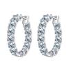 Gra Certified 2.6ct Moissanite Earring 925 Sterling Sliver Wedding Huggie Moissanite Hoop Earring for Women Wedding Jewelry